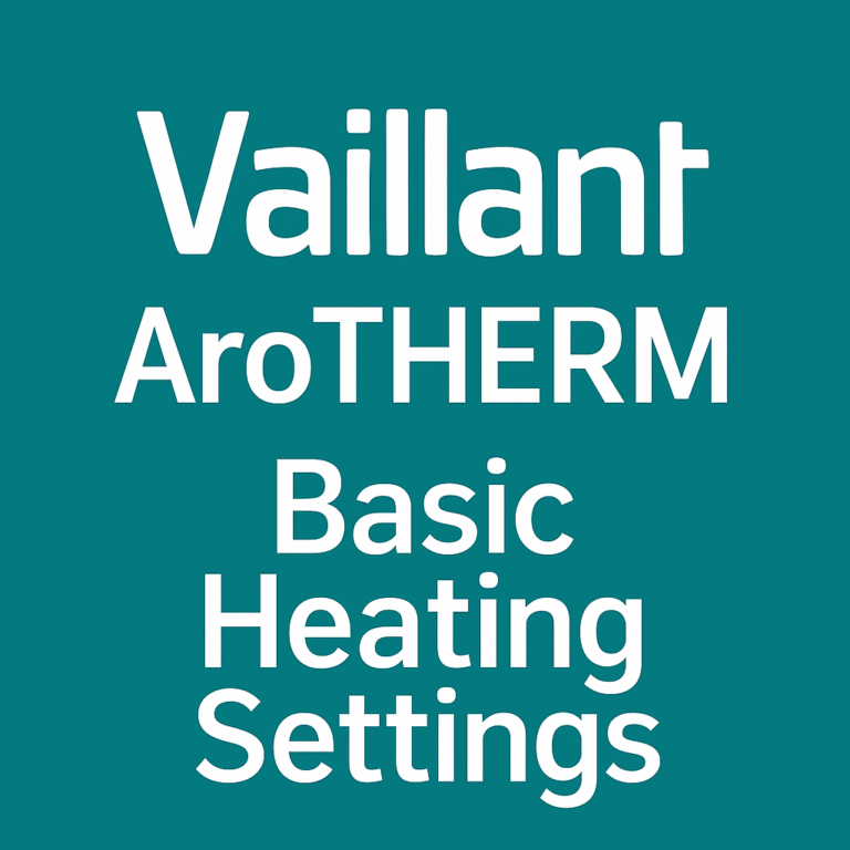 vaillant arotherm basic heating settings